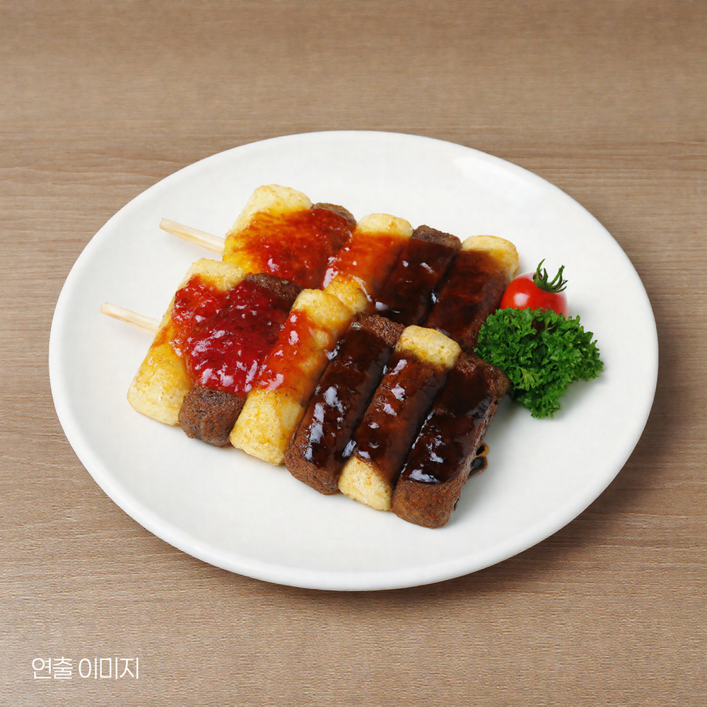 갈떡꼬치 폭립갈비 떡꼬치