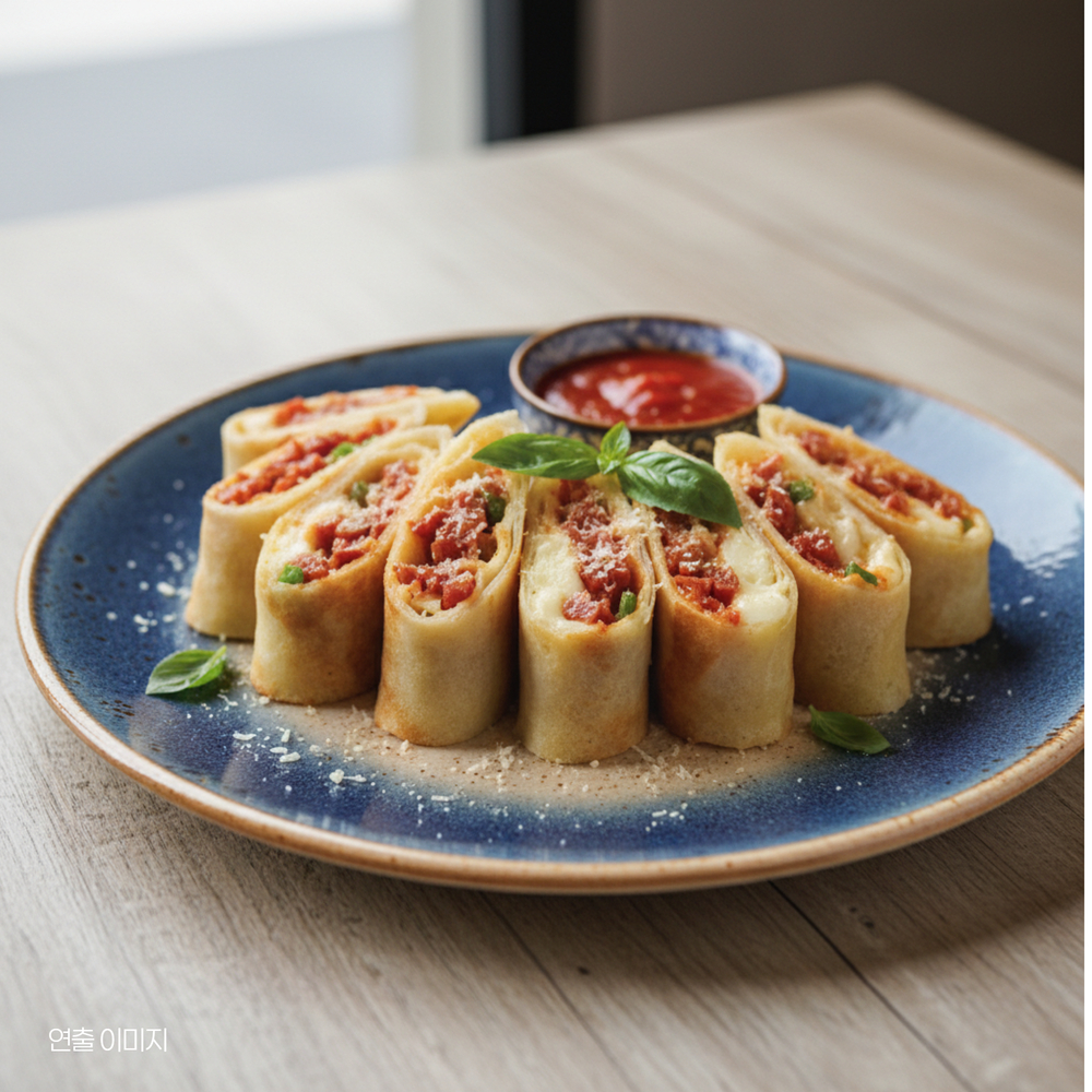 우리쌀로 만든 피자 크레페