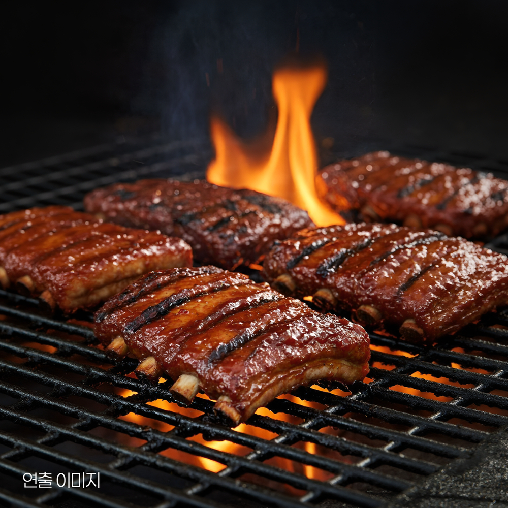소스 듬뿍 바베큐 폭립 (수입산)