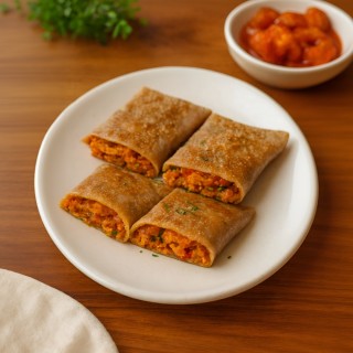 속이 꽉찬 메밀 고기 전병